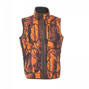 DH4526 Deerhunter Gamekeeper Bonded Fleece Waistcoat, reversible -77 Innovation Blaze