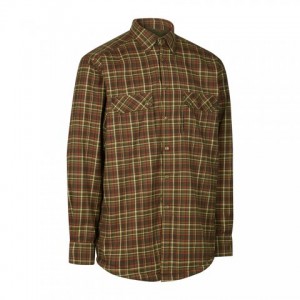 DH8492 Deerhunter Milo Shirt w. Fibre Pile Lining - 399 Green Check