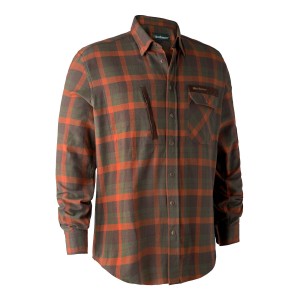 8933  Ethan Shirt - 68933 Orange Check